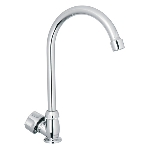 [47380] Llave individual fregadero,ABS,cuello curvo,hexagonal, BASIC FP-314