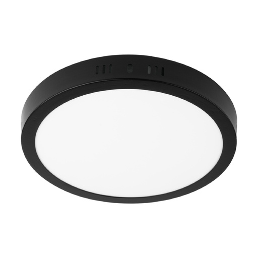 [47397] Luminario LED plafón 18W 6500K, redondo, negro, VOLTECK PLA-227L