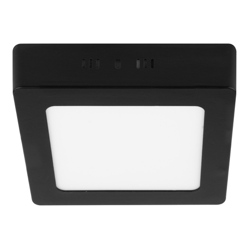 [47415] Luminario LED plafón 6W 6500K, cuadrado, negro, VOLTECK PLA-230L