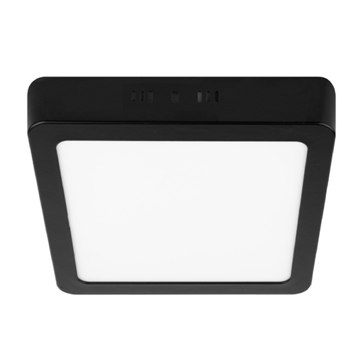 [47416] Luminario LED plafón 12W 6500K, cuadrado, negro, VOLTECK PLA-231L