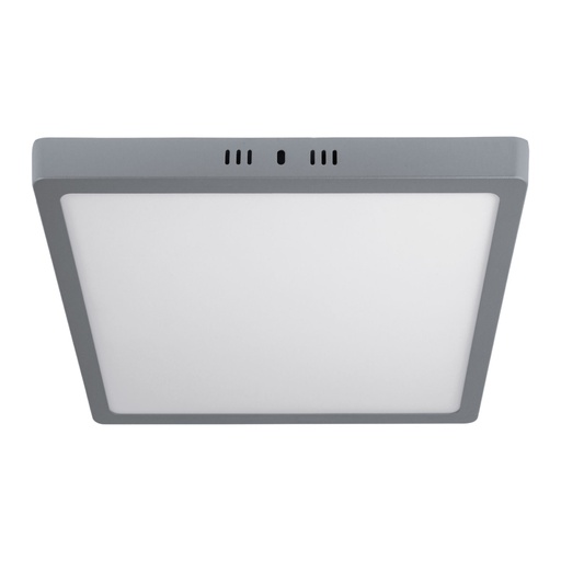 [47449] Luminario LED plafón 24W 6500K, cuadrado, gris, VOLTECK PLA-221L