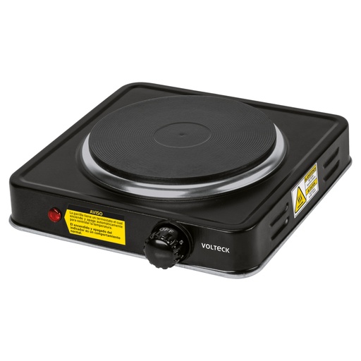 [47554] Parrilla eléctrica 1 quemador de disco, negra, VOLTECK PAEL-1CDN