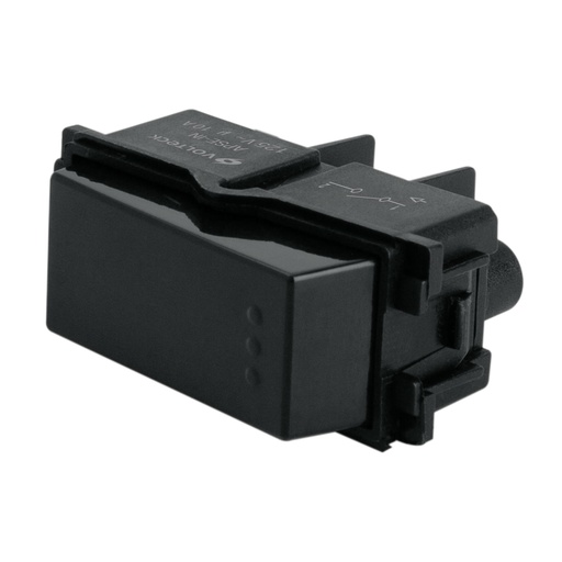 [47607] Interruptor sencillo, línea Italiana, color negro, VOLTECK APSE-IN