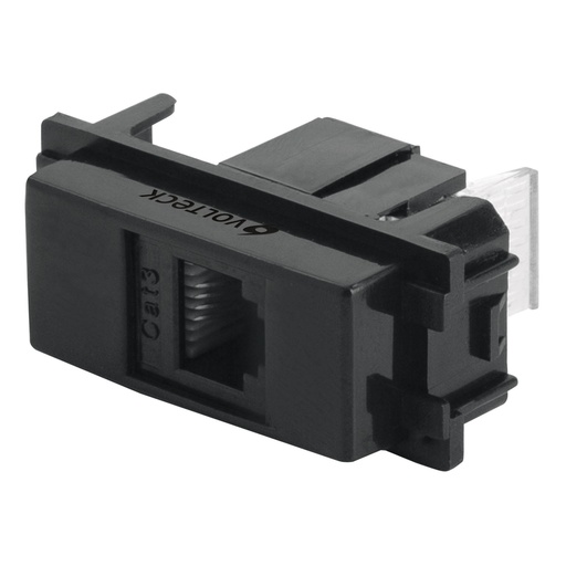 [47611] Toma de teléfono, línea Italiana, color negro, VOLTECK TE-IN