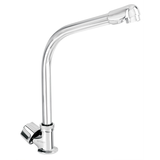 [47690] Llave individual fregadero, cuello cobra, hexagonal, BASIC F-313