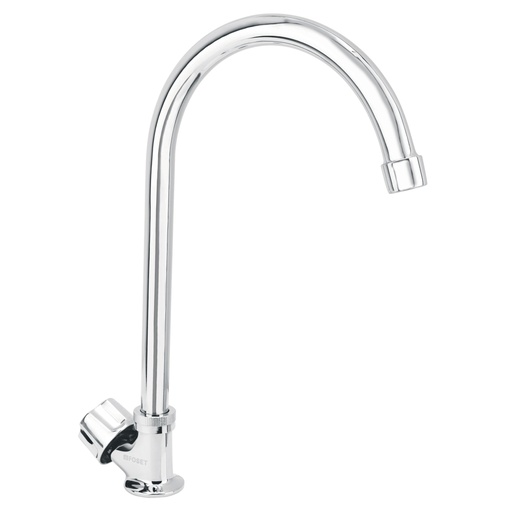 [47691] Llave individual fregadero, cuello curvo, hexagonal, BASIC F-314