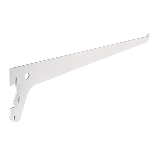 [47709] Ménsula plana blanca para cremallera sencilla, 30cm, FIERO SOMO-12MS