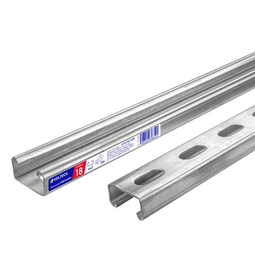 [47757] Perfil monocanal perforado de 3 m, 4 x 2 cm cal. 18, VOLTECK PU-182P