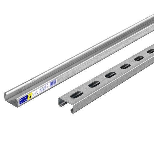 [47761] Perfil monocanal perforado de 3 m, 4 x 2 cm cal. 16, VOLTECK PU-162P
