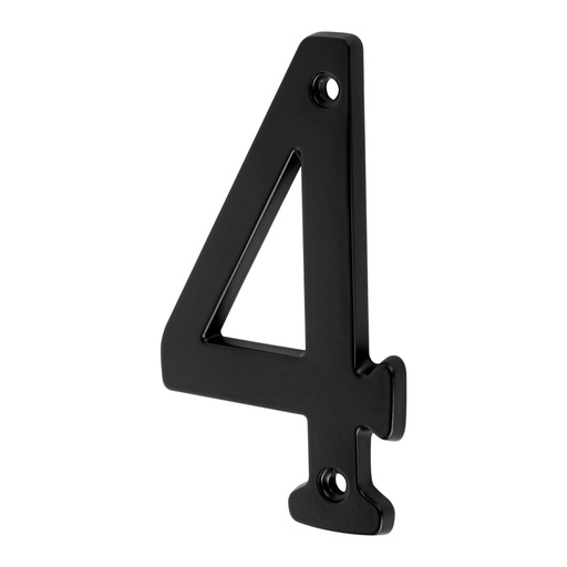 [47857] Número 4 de latón sólido 4', negro, HERMEX NUCH-4N