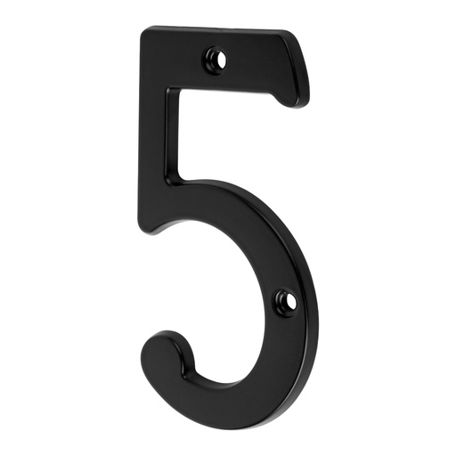 [47858] Número 5 de latón sólido 4', negro, HERMEX NUCH-5N