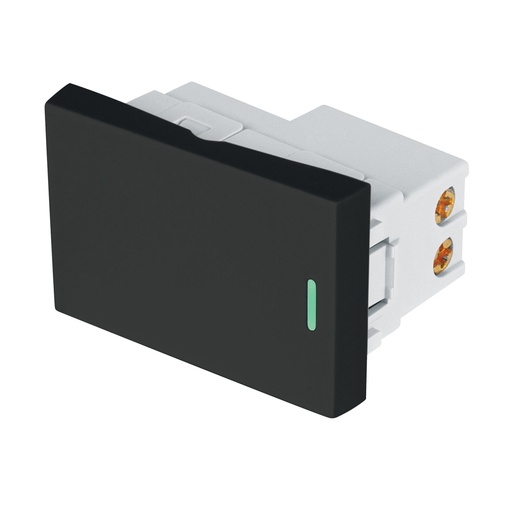 [47874] Interruptor sencillo negro de 1.5 módulos, línea Lisboa APSE15-LN