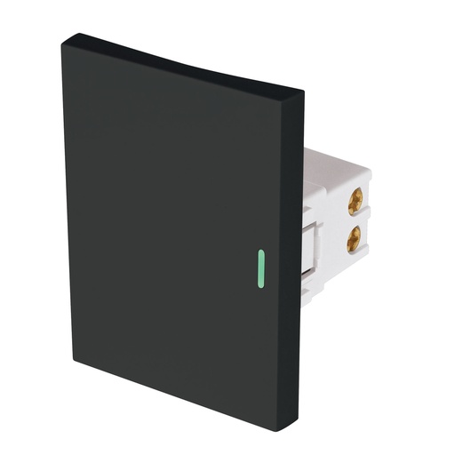 [47875] Interruptor sencillo negro de 3 módulos, línea Lisboa APSE3-LN