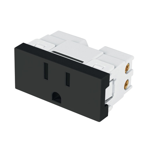 [47880] Contacto aterrizado negro de 1 módulo, línea Lisboa, VOLTECK COA-LN
