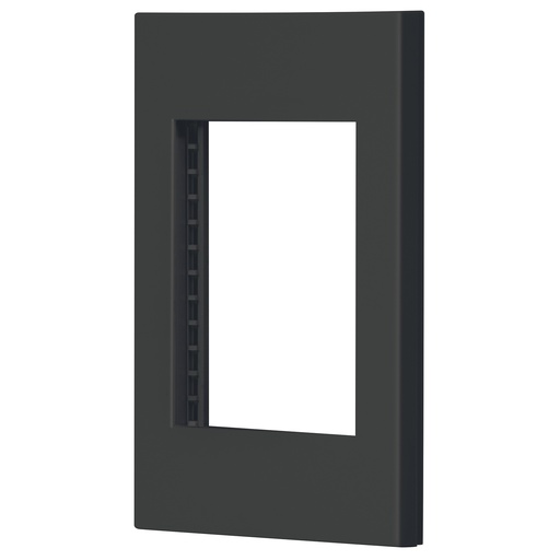 [47983] Placa 1 ventana, 3 módulos, línea Española, color negro PPTR-EN