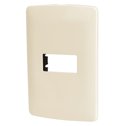 [48088] Placa 1 módulo de ABS, línea Italiana, color marfil, Volteck PPSE-I