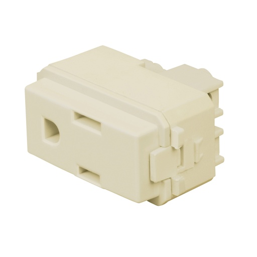 [48112] Contacto sencillo, 2 polos + tierra, línea Italiana, marfil COA-I