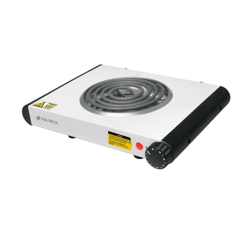 [48126] Parrilla eléctrica 1 quemador en espiral, blanca, VOLTECK PAEL-1C