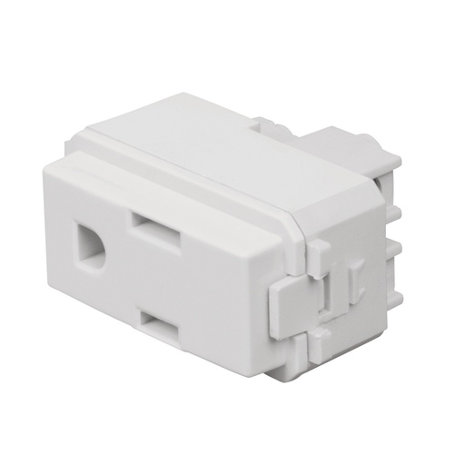 [48131] Contacto sencillo, 2 polos + tierra, línea Italiana, blanco COA-IB