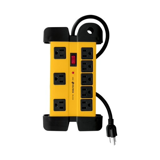 [48188] Multicontacto 14 AWG industrial supresor de picos 8 entradas MUL-812X