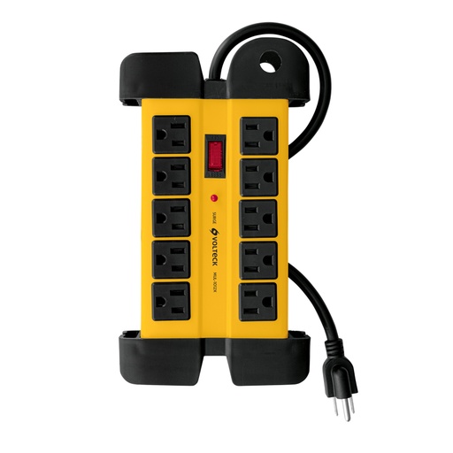 [48190] Multicontacto 14 AWG industrial supresor picos 10 entradas MUL-1012X