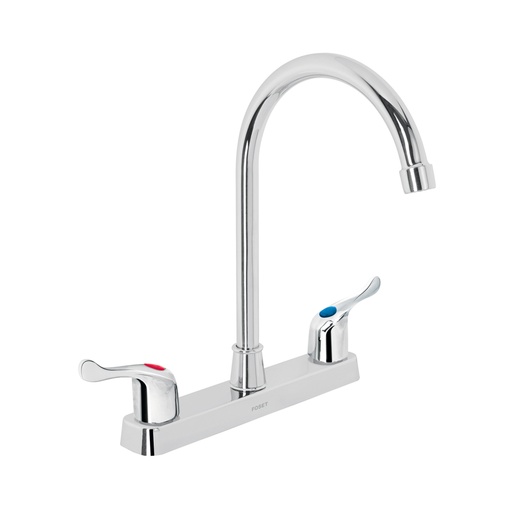 [48194] Mezcladora 8' fregadero, ABS, cuello curvo, palanca, BASIC FP-320P