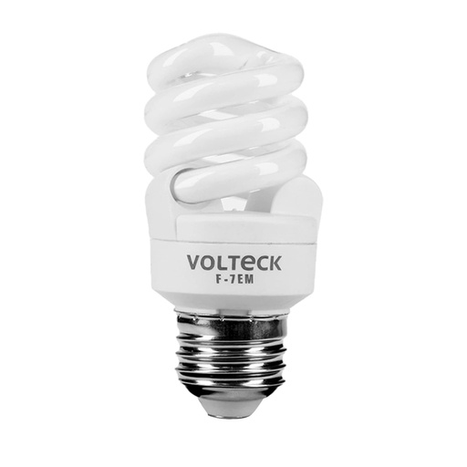 [48202] Lámpara espiral mini T2 7 W luz de día en blíster, VOLTECK F-7EM