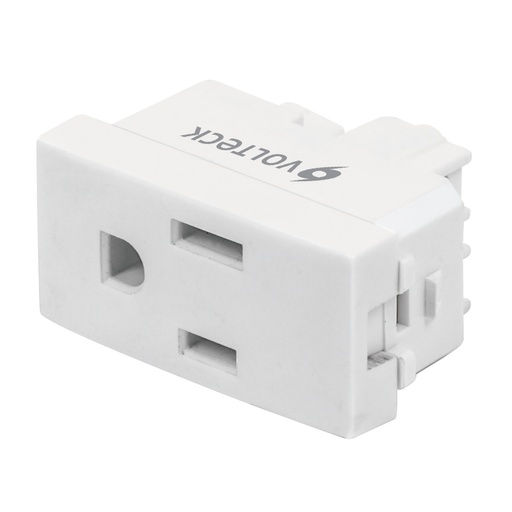 [48317] Contacto sencillo, 2 polos + tierra, línea Oslo, blanco COA-OB