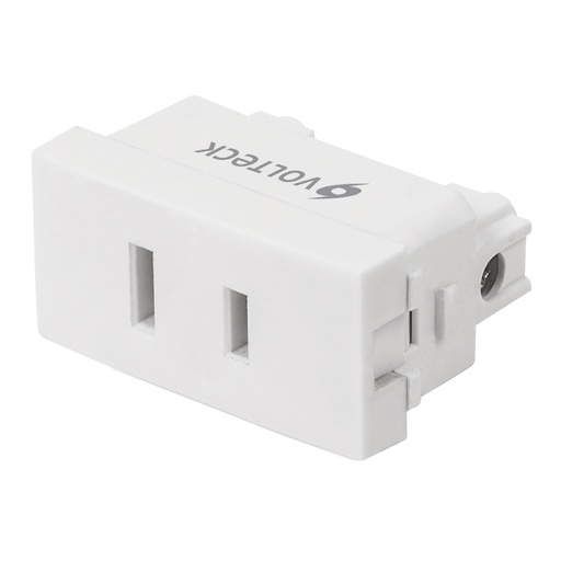 [48318] Contacto sencillo, sin tierra, línea Oslo, color blanco CO-OB
