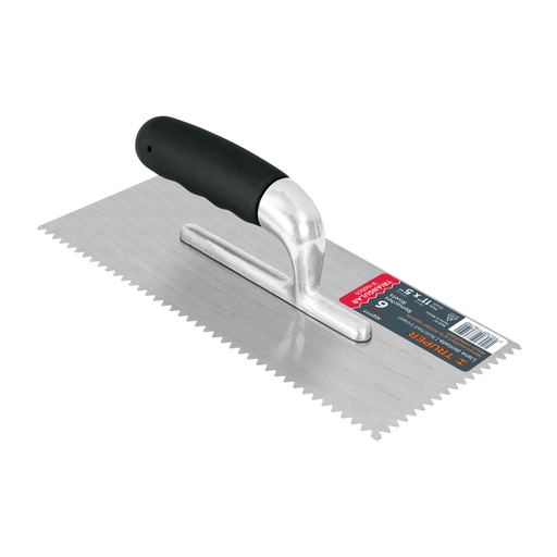 [102777] Llana 11' dentado triangular, 6 remaches, mango Comfort Grip LLG-6D