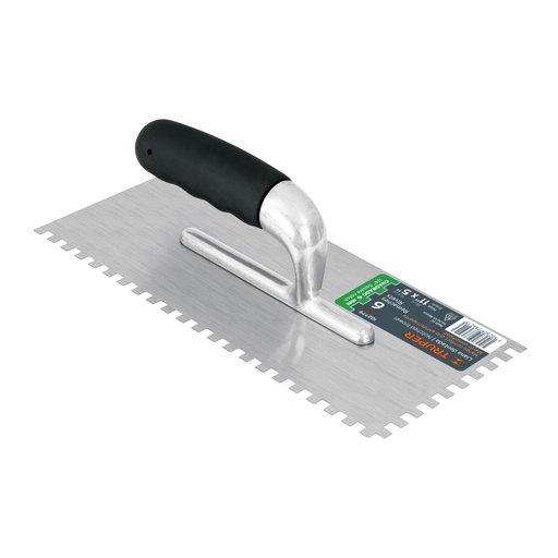 [102779] Llana 11' dentado cuadrado 1/4', 6 remaches, mango Comfort LLG-6C