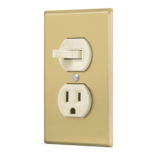 [48495] Placa armada interruptor y contacto, línea Standard,aluminio PA-COAP-SA