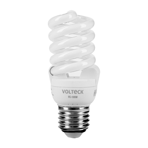 [48505] Lámpara espiral mini T2 13 W luz cálida en blíster, Volteck FC-13EM