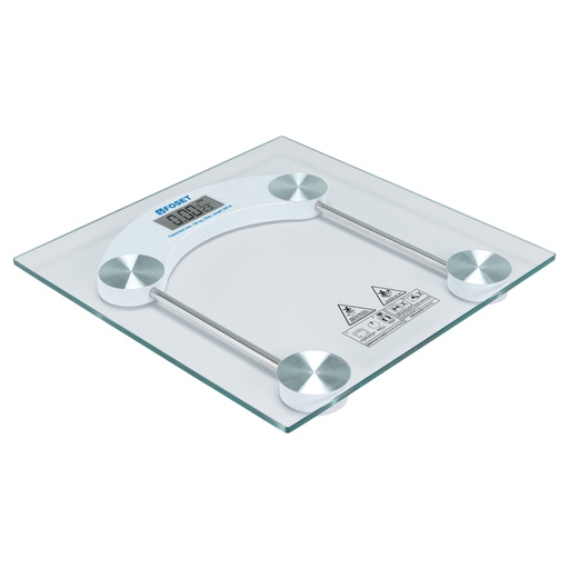 [48526] Báscula digital para baño 180 kg, transparente, FOSET BASIC BASC-180T