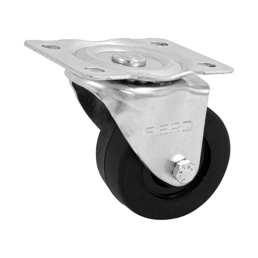 [48610] Rodaja hule 3', placa giratoria c/buje, carga 60kg, FIERO RO-1214