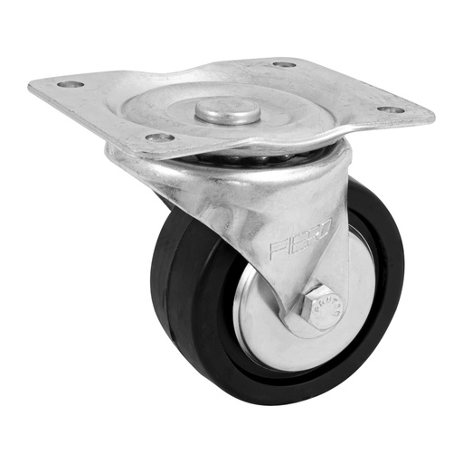 [48613] Rodaja hule 4', placa giratoria c/balero, carga 100kg, FIERO RO-1217