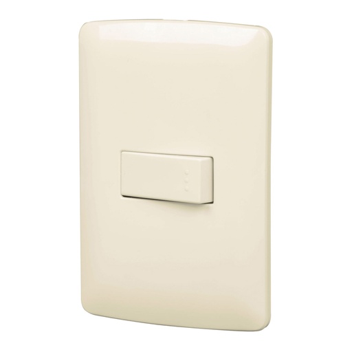 [48661] Placa armada 1 interruptor escalera marfil, línea Italiana PA-APSE-EI