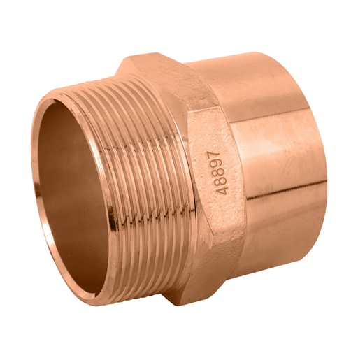[48897] Conector de cobre, rosca exterior 2', FOSET CC-616