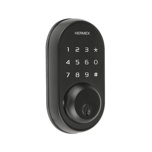 [49093] Cerrojo Digital tubular color negro, HERMEX CD-26