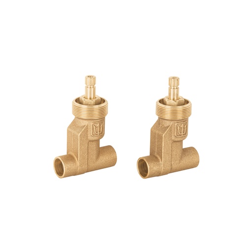 [49145] Juego llaves empotrar soldables, compresión, s/maneral FOSET E-652S