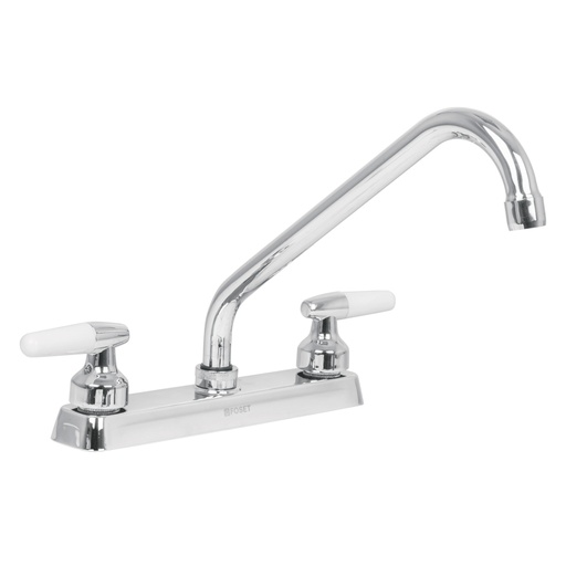 [49221] Mezcladora 8' fregadero cromo, cuello largo, cono, BASIC F-318I