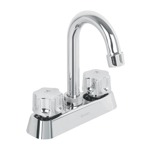 [49288] Mezcladora 4' lavabo, ABS, cuello bar, hexagonal, BASIC MP-060