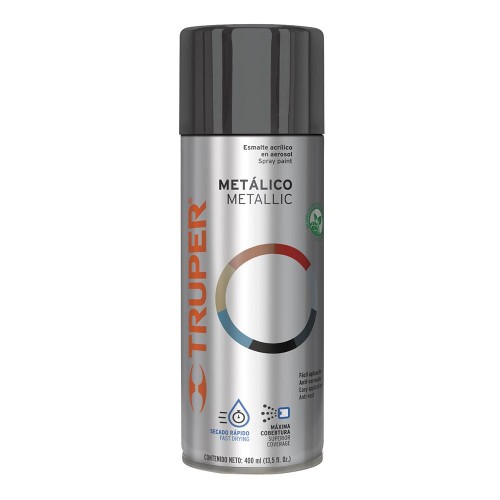 [102840] Pintura en aerosol, negro metálico, bote tradicional, 400 ml PAM-NE-2