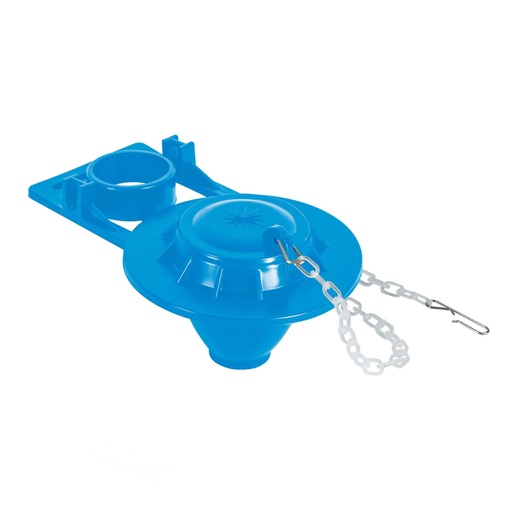 [49346] Sapo 2' para WC, PVC, azul, cadena plástica, FOSET SA-006