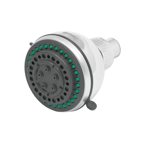 [49415] Regadera redonda 3-1/4', 5 funciones, sin brazo, FOSET AQUA R-508S