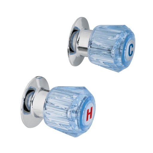 [49461] Juego de 2 manerales acrílico azul para regadera, BASIC MR-200Z