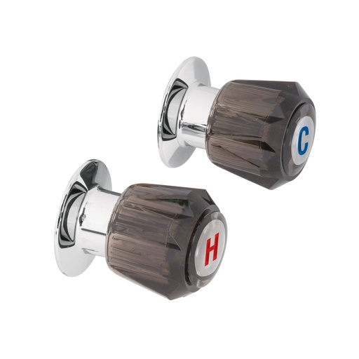 [49463] Juego de 2 manerales acrílico humo para regadera, BASIC MR-200H