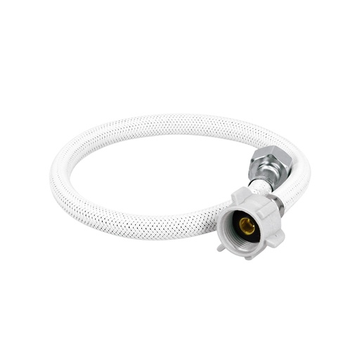 [49521] Manguera p/WC vinilo blanco 1/2'x7/8', 50cm, plástico/latón FWC-P50B