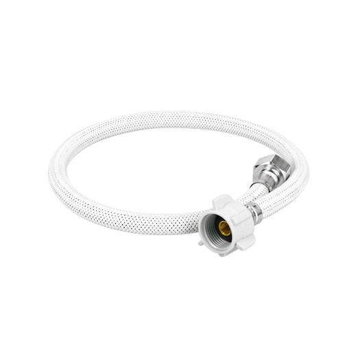 [49522] Manguera p/WC vinilo blanco 1/2'x7/8', 60cm, plástico/latón FWC-P60B