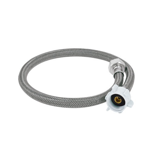 [49524] Manguera p/WC, vinilo gris, 1/2'x7/8', 60cm, plástico/latón FWC-P60V